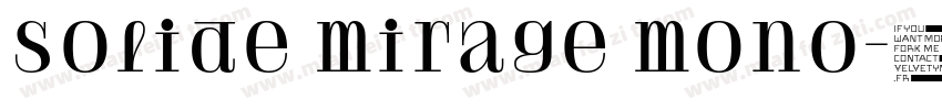 solide mirage mono字体转换